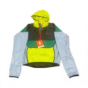 NWT Cotopaxi Teca Windbreaker Half Zip Limeade Unisex WXS Athletic Hiking Chic